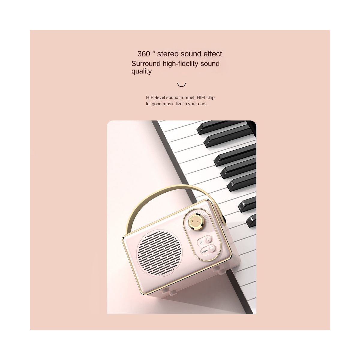 Bluetooth Speaker Classical Retro Music Player Sound Stereo Portable Mini Travel Music Player Purple