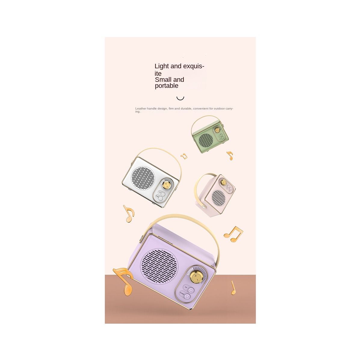 Bluetooth Speaker Classical Retro Music Player Sound Stereo Portable Mini Travel Music Player Purple