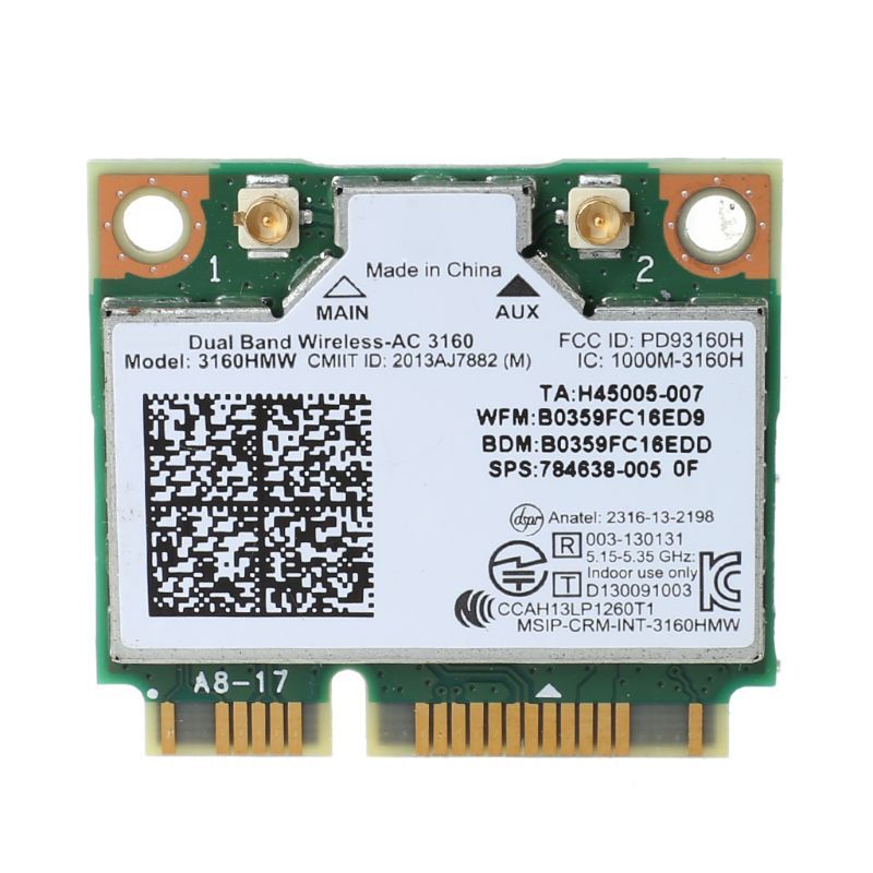 Mini PCI-e Wifi Wireless Laptop Card Dual Band For Intel