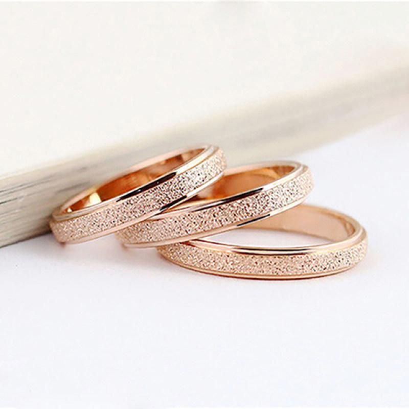Men Women Wedding Band Ring Stainless Steel Matte-Silver
