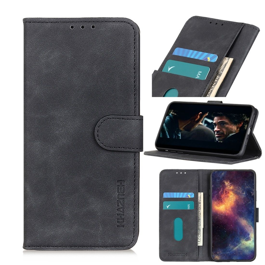 For IPhone 11 Pro Retro Texture PU + TPU Horizontal Flip Leather Case With Holder & Card Slots & Wallet(Black)