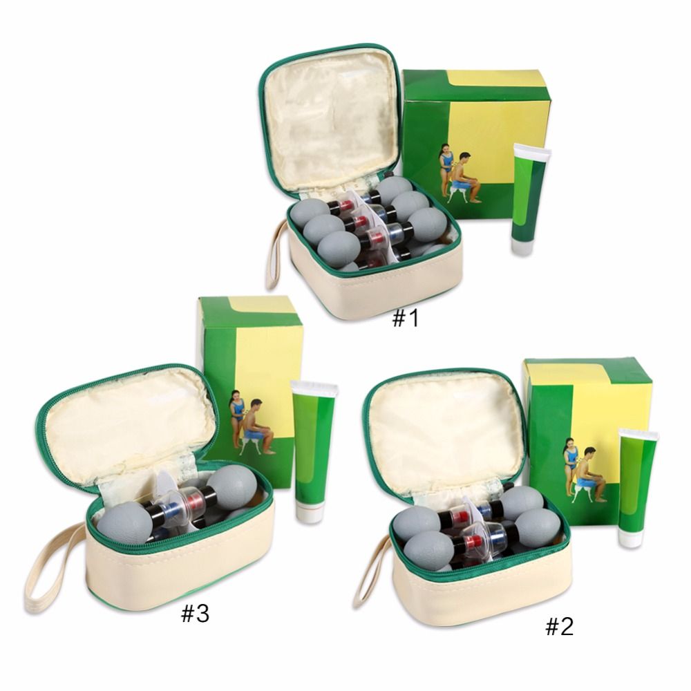 Suction & Vacuum Detox Cup Body Moxibustion Cupping Massager 18PC/12PC/8PCs Set Acupuncture Cupping Magnetic Meridian Therapy