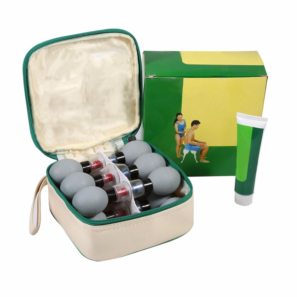 Suction & Vacuum Detox Cup Body Moxibustion Cupping Massager 18PC/12PC/8PCs Set Acupuncture Cupping Magnetic Meridian Therapy