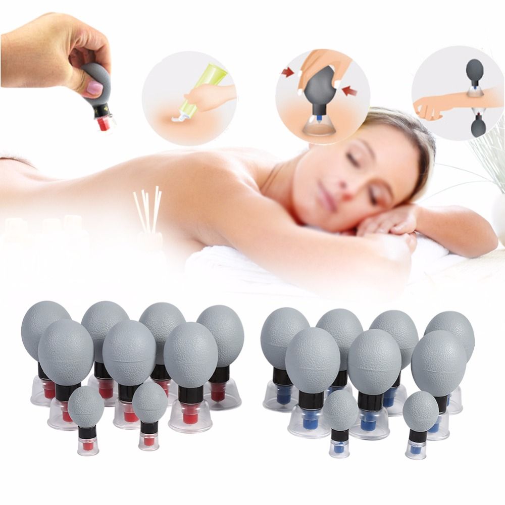 Suction & Vacuum Detox Cup Body Moxibustion Cupping Massager 18PC/12PC/8PCs Set Acupuncture Cupping Magnetic Meridian Therapy