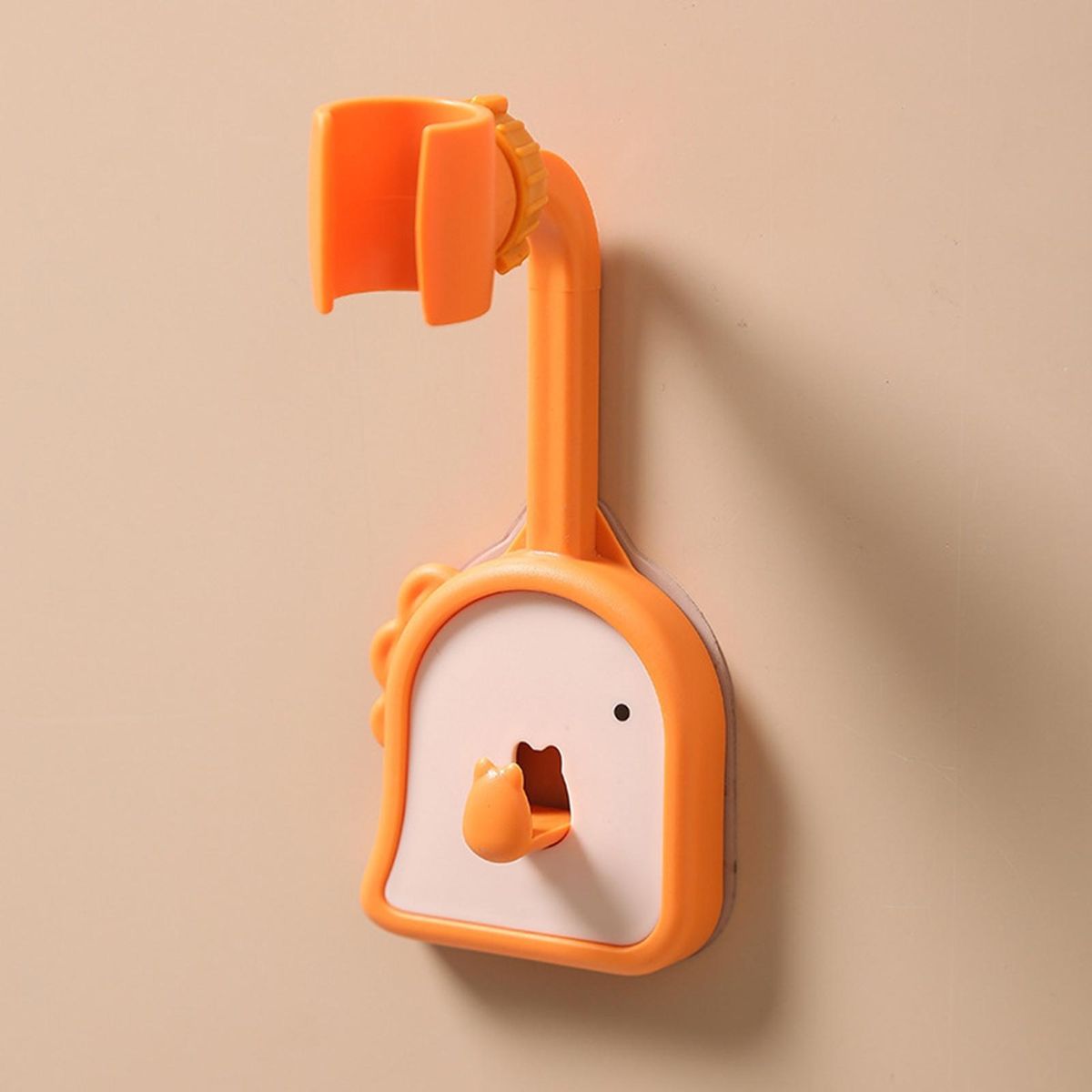 Shower Sprayer Rack Bathroom Shower Nozzle Holder with Hanging Hook Orange