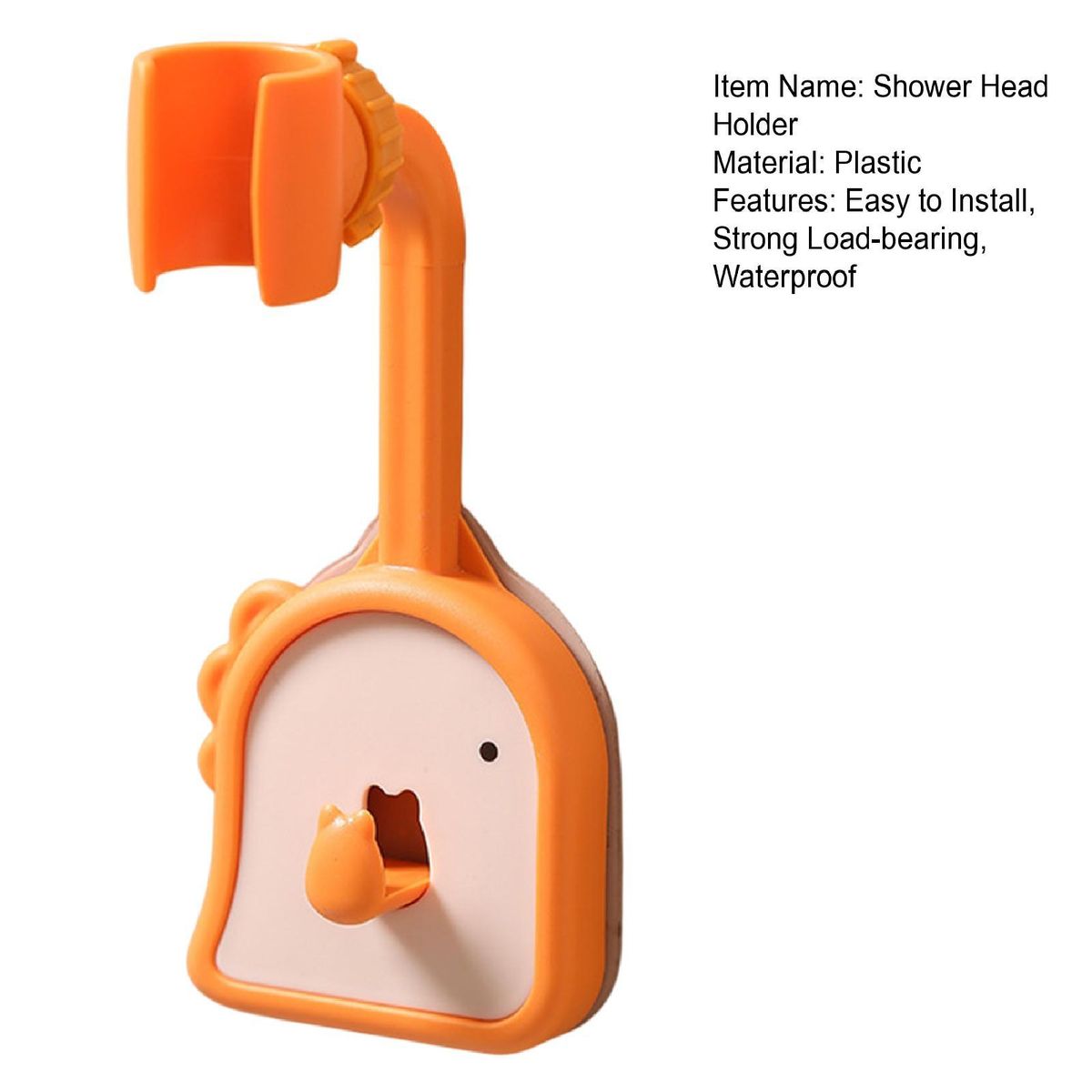 Shower Sprayer Rack Bathroom Shower Nozzle Holder with Hanging Hook Orange