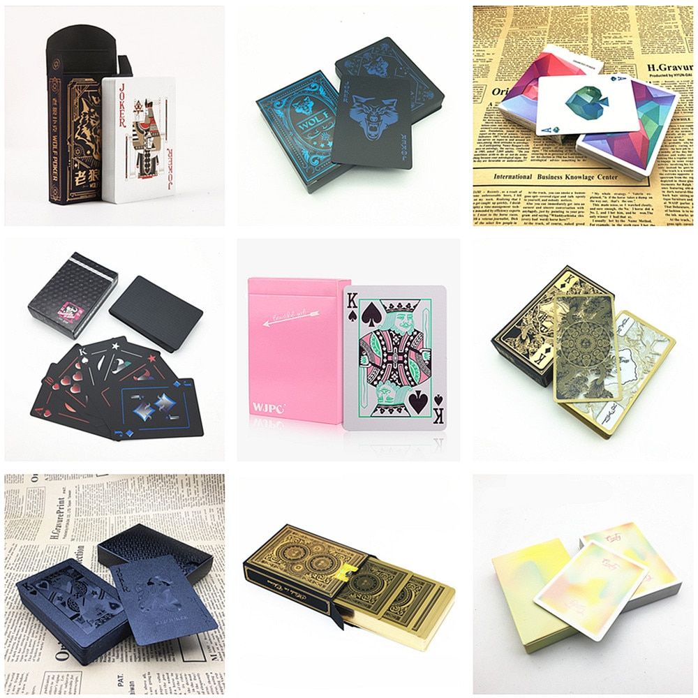 New 1 Deck Poker Creative Playing Cards Plastic Paper Board