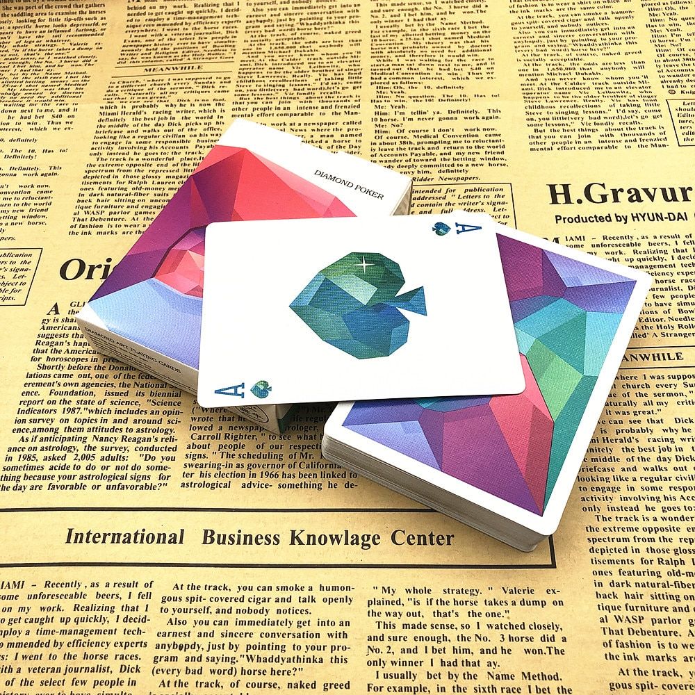 New 1 Deck Poker Creative Playing Cards Plastic Paper Board
