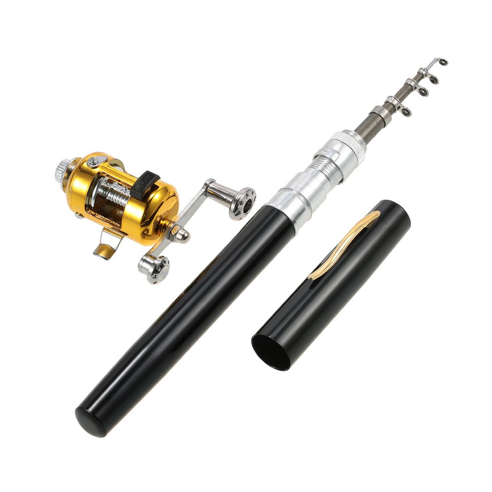 Fishing Rod Reel Combo Kit Set Mini Telescopic Portable