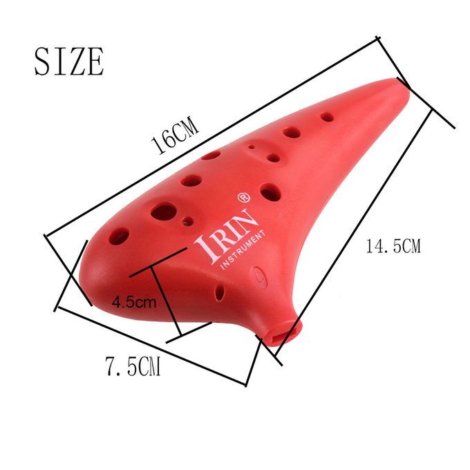 12 Hole Alto C Ocarina Vessel Flute ABS Material Sweet