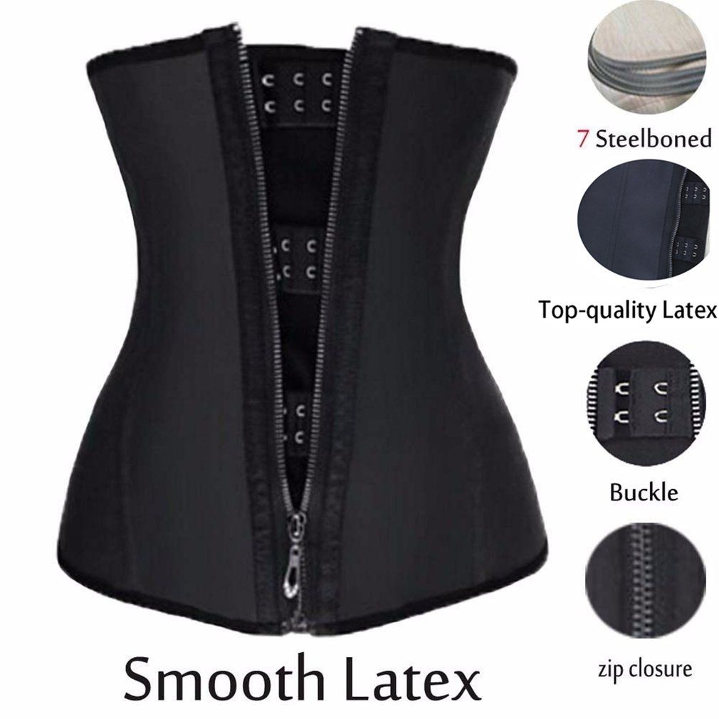 Waist Trainer Belt Body Shaper Breathable Women Corsets Top Slimming Belt-black-L