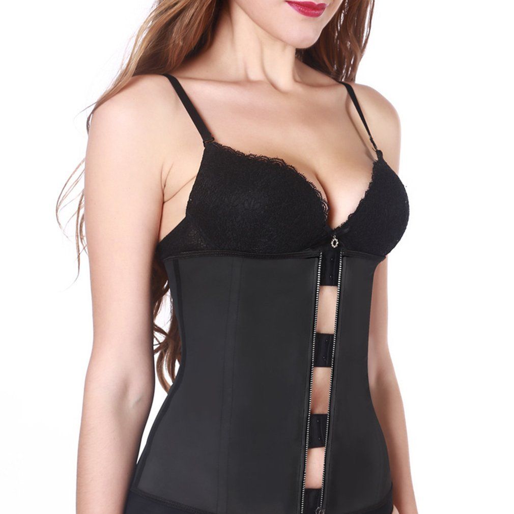 Waist Trainer Belt Body Shaper Breathable Women Corsets Top Slimming Belt-black-L
