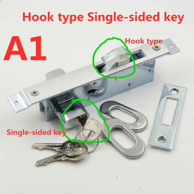 Framed Glass Door Lock, Aluminum Alloy Door Lock, Sliding