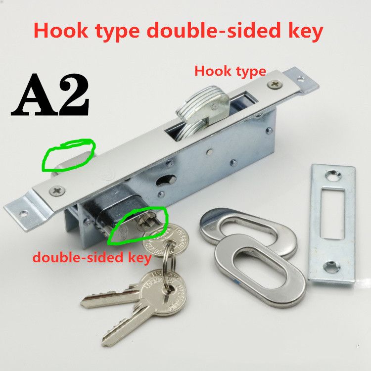 Framed Glass Door Lock, Aluminum Alloy Door Lock, Sliding