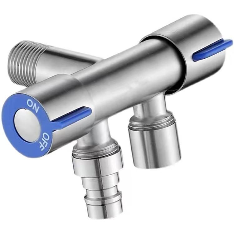 20mm Interface Stainless Steel Copper Core Toilet One In And Two Out Triangular Valve N2.