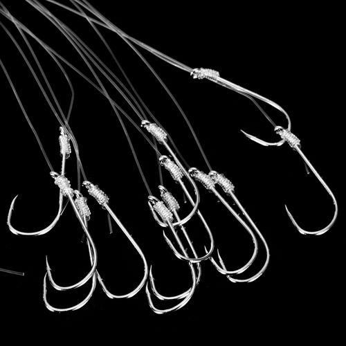 24Pcs Fishing Hooks With Line Carbon Steel Carp Bait Sharp