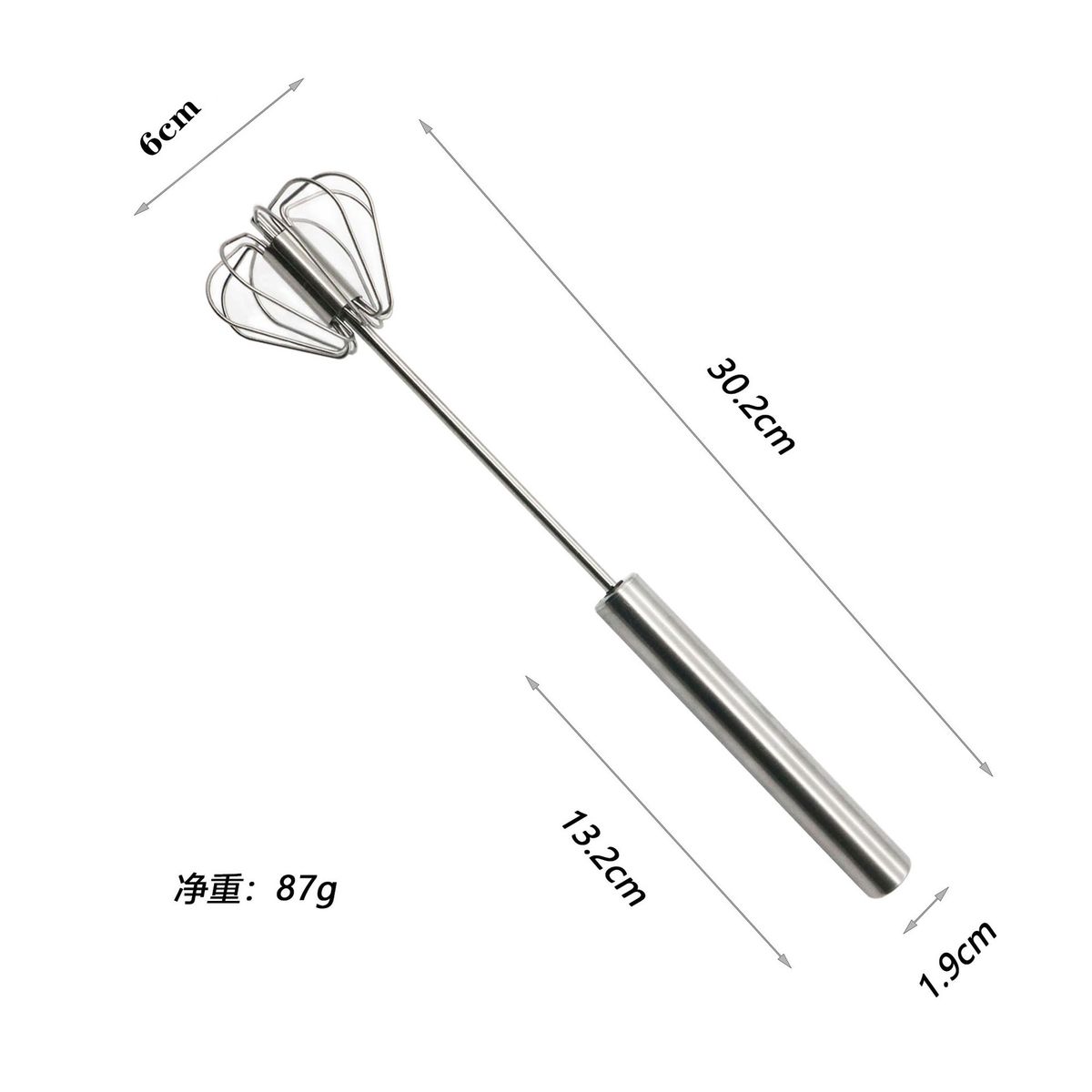 Wood Accessories Oak Kitchen Steel Baking Handle Dough Bread Tools Gadgets Whisk 13 Inch DIY Egg Danish Beater Stainless