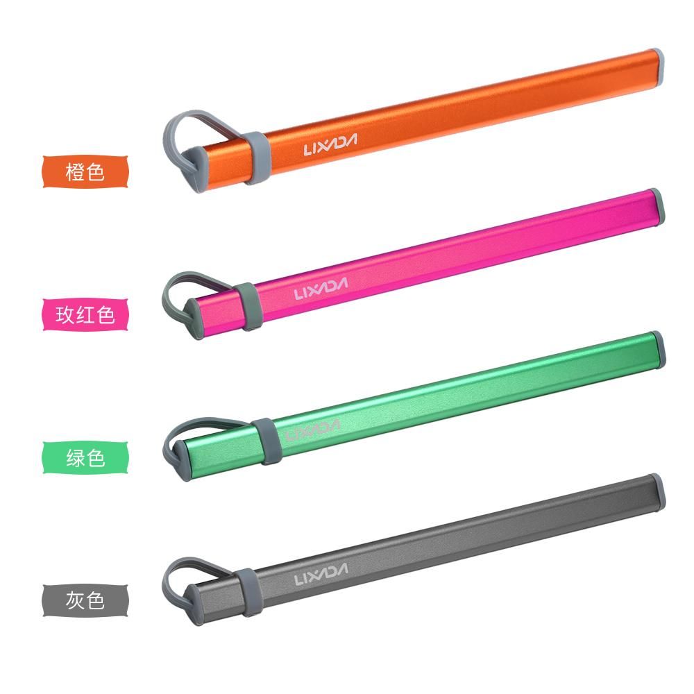 Lixada Camping Cutlery Set Titanium Chopsticks Drinking Straw Cleaning Brush with Aluminum Storage Tube Case for Outdoor Traveling