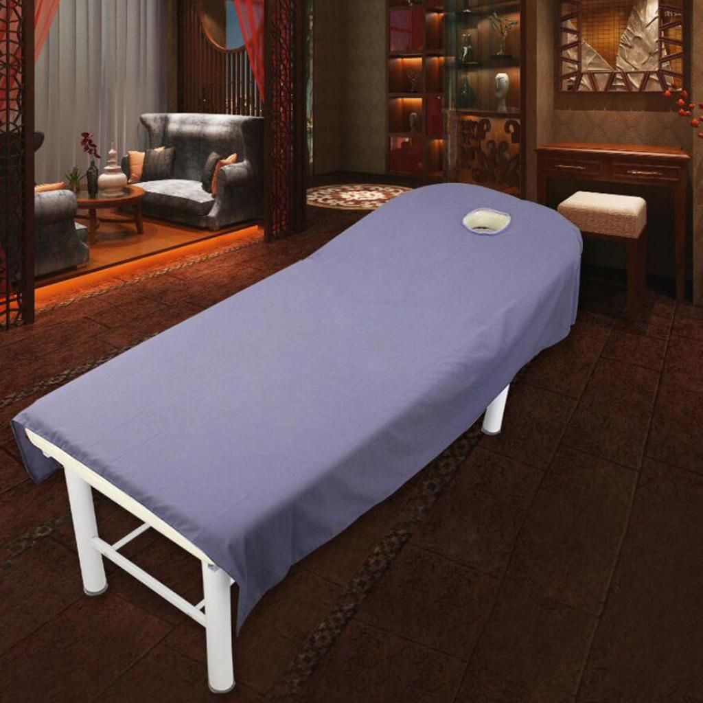 2pcs Soft Polyester Beauty SPA Bed Table Cover Sheet