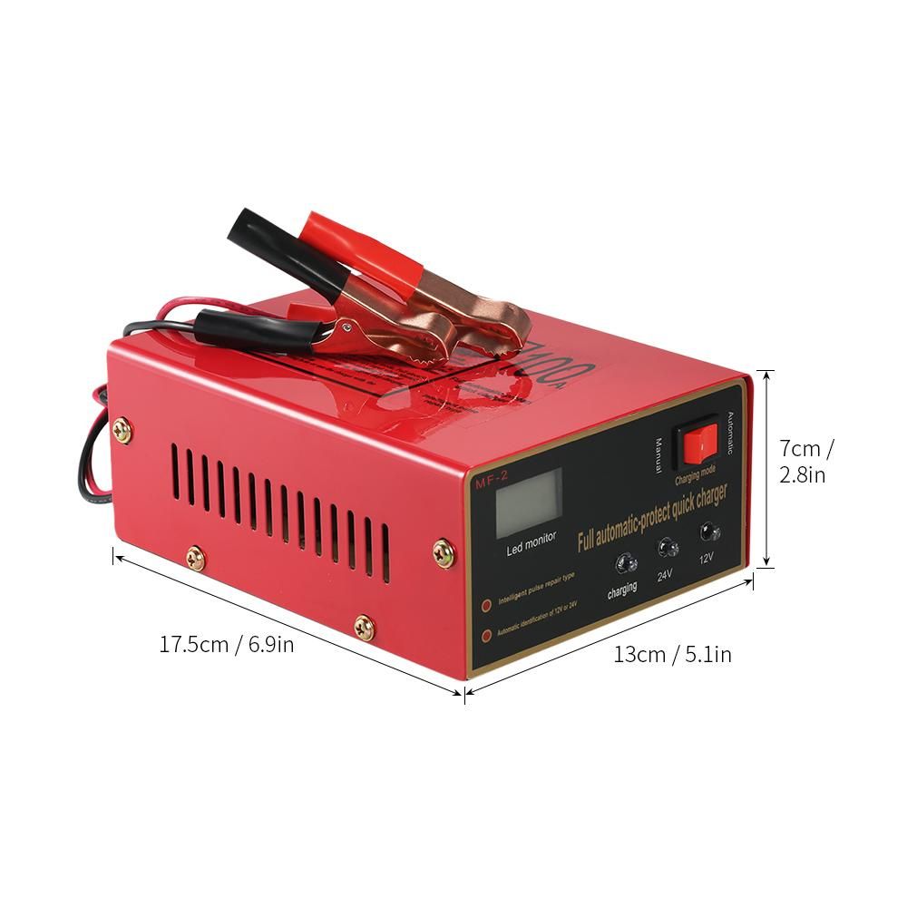 12V/24V Intelligent Automatic LED Charger Pulse Repair Type Maintainer for Lead Acid Battery and Lithium Battery 140W AC220V