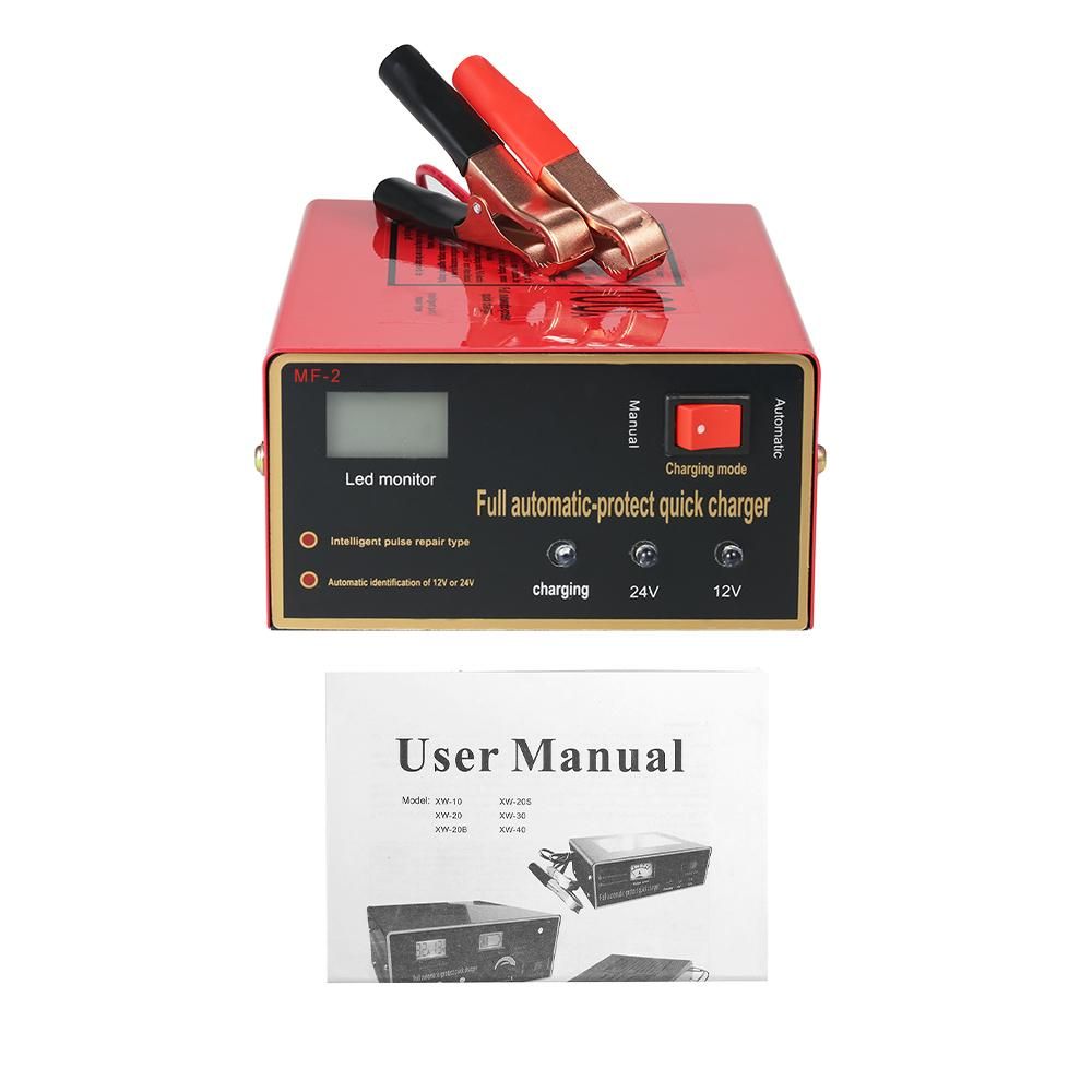 12V/24V Intelligent Automatic LED Charger Pulse Repair Type Maintainer for Lead Acid Battery and Lithium Battery 140W AC220V