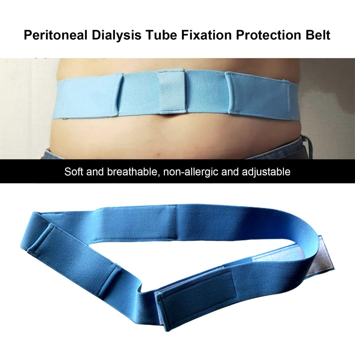 Peritoneal Dialysis Belt Catheter Care Protective Belt Soft Adjustable Belt Abdominal Dialysis Protection Belt