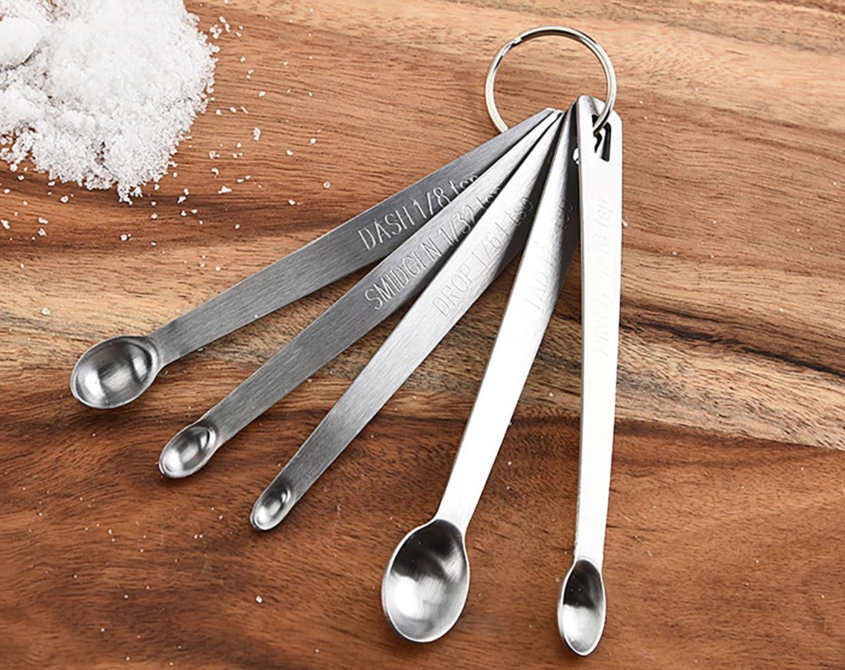 Mini measuring spoon set kitchen seasoning measuring spoon five piece set combination stainless steel measuring spoon 5 piece set baking tool