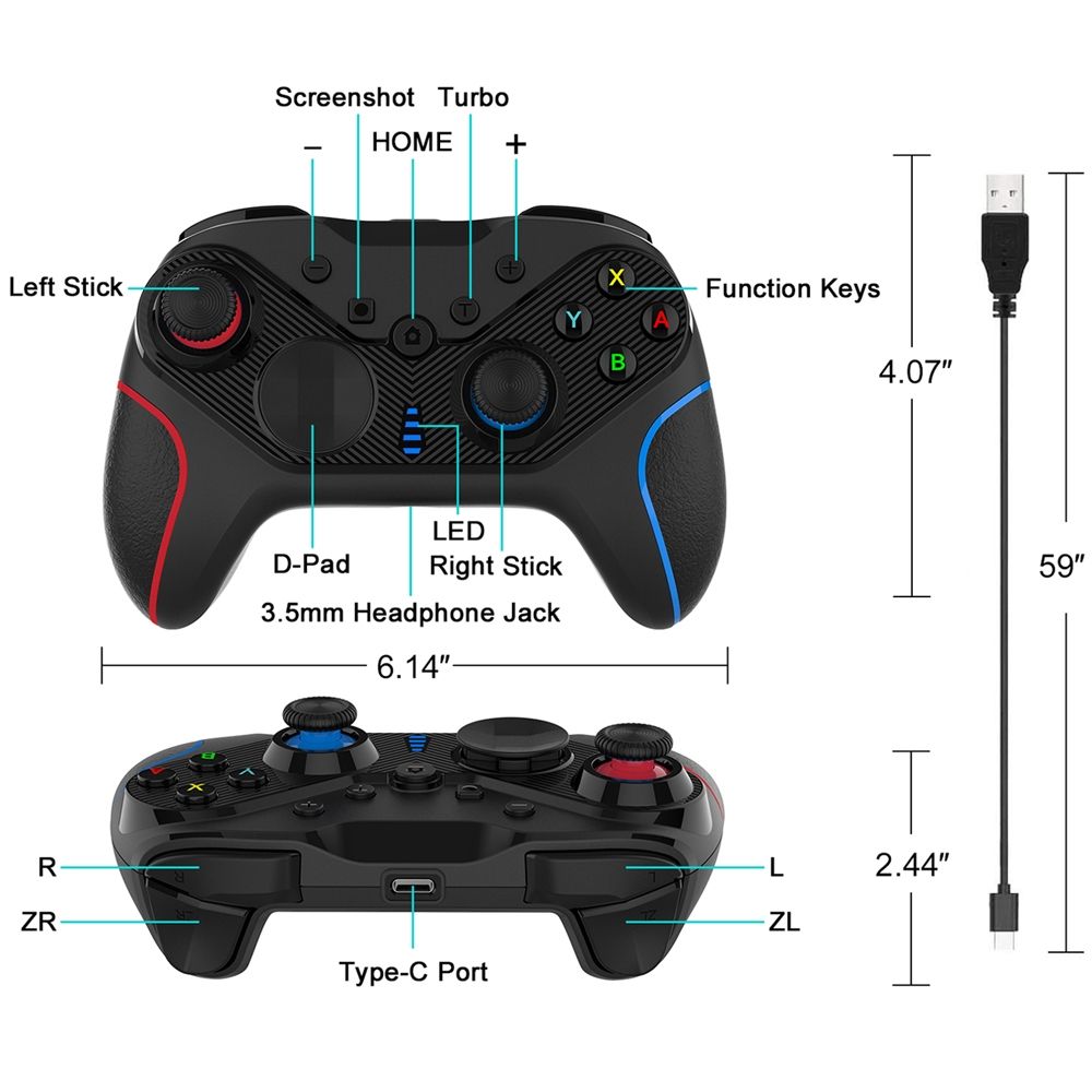 Wireless Gamepad S818 Green Black