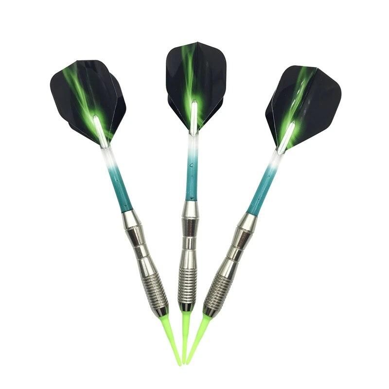 3Pcs/set Soft Tip Darts Indoor Sports Entertainment Electronic Darts Crystal Nyion Dart Board Shafts Aurora Wing Dardos
