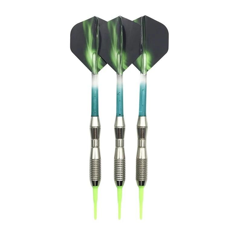 3Pcs/set Soft Tip Darts Indoor Sports Entertainment Electronic Darts Crystal Nyion Dart Board Shafts Aurora Wing Dardos