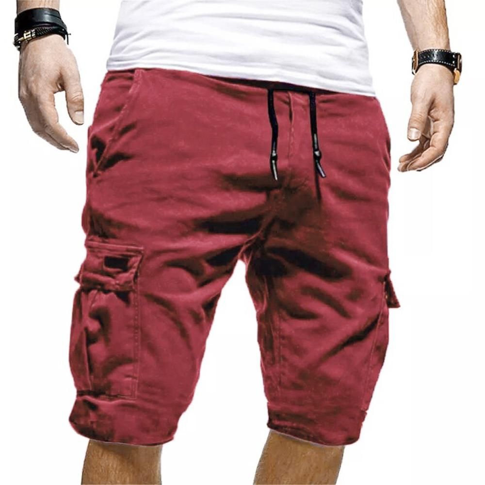 Blue Shorts Men Jeans Casual Male Short Pants Button-pocket Overalls Wind Overalls Shorts Bermudas