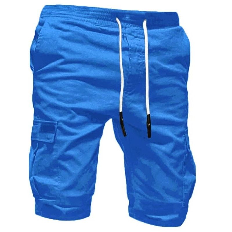 Blue Shorts Men Jeans Casual Male Short Pants Button-pocket Overalls Wind Overalls Shorts Bermudas