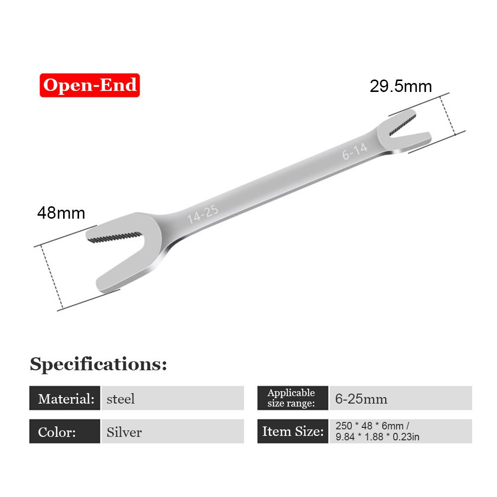 Multifunctional Double-Ended Wrench Open-End Wrench Spanner