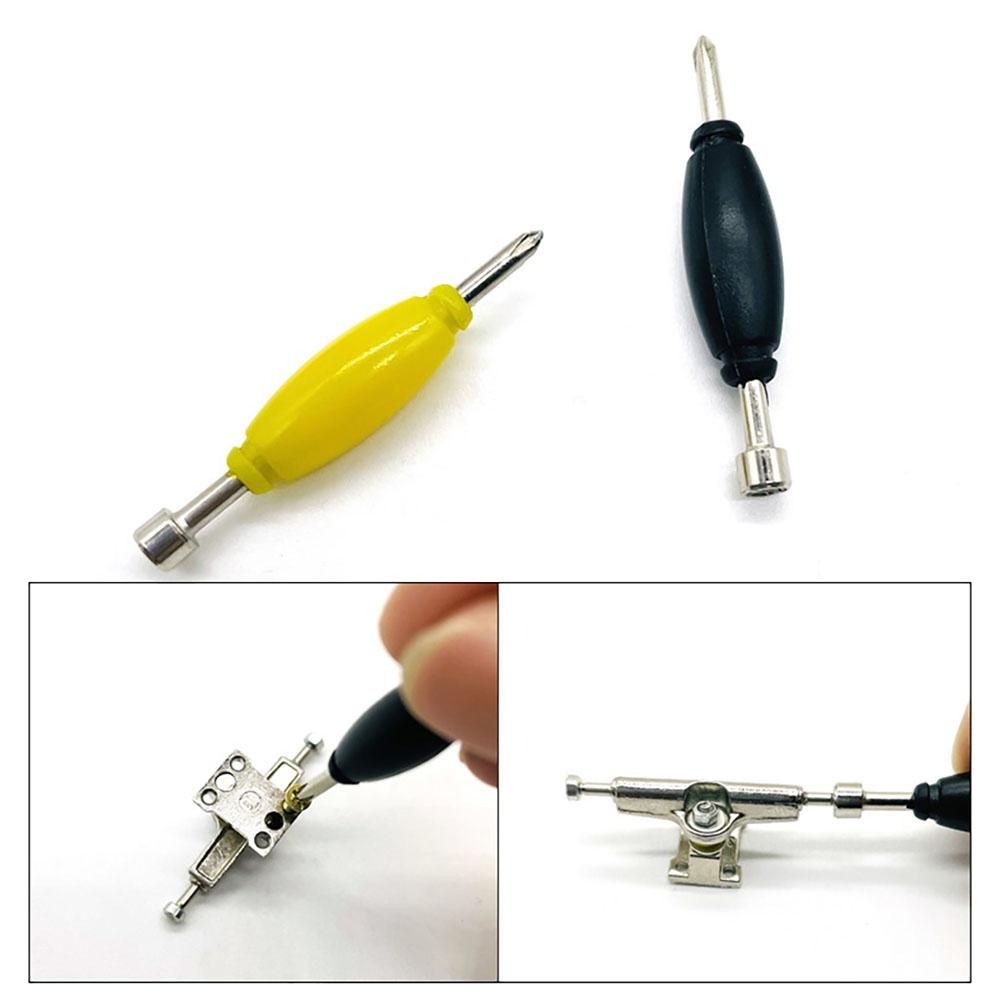 Multicolor 10 Pcs 29mm Fingerboard Trucks Finger Skateboard Deck with Nuts with Spanner Screwdriver for Finger Skateboards