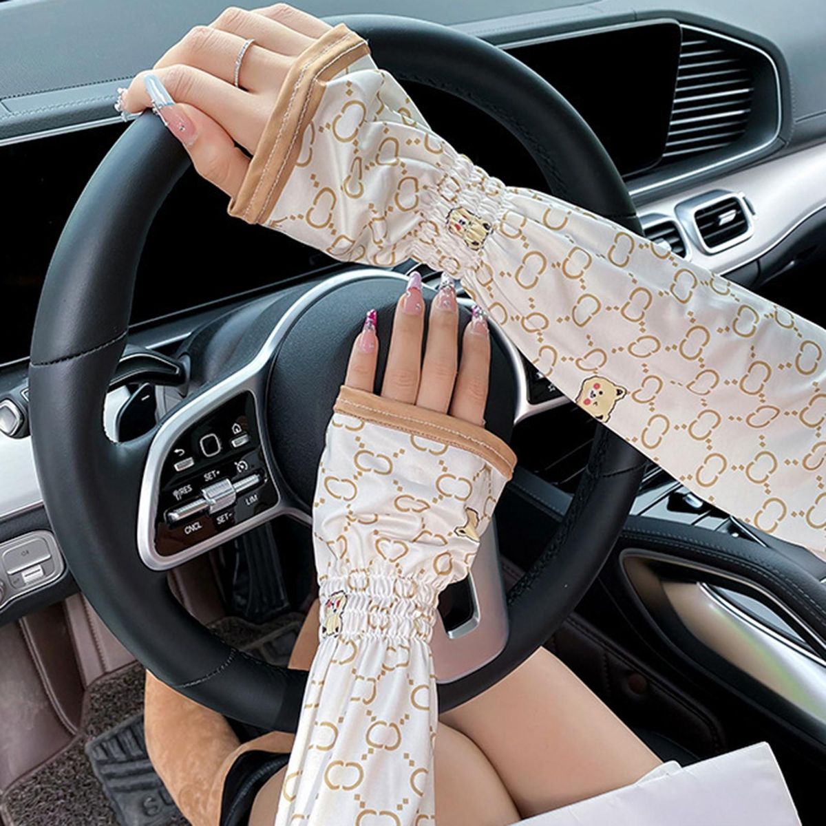 1 Pair Women Riding Arm Wraps Sun Protection Women Sleeves Covers