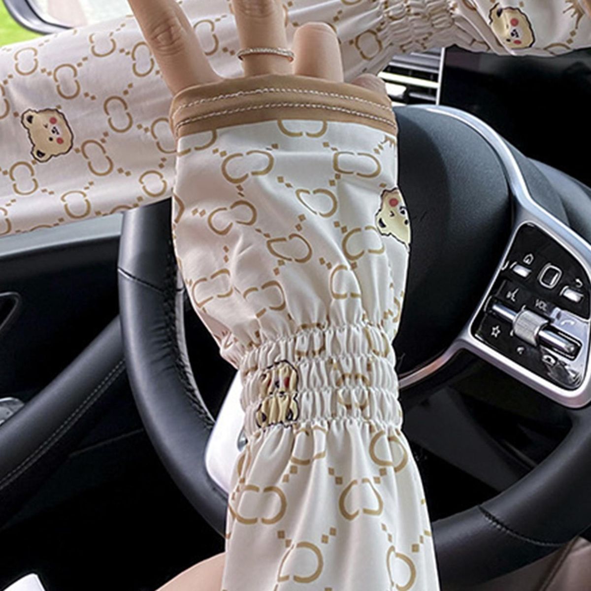 1 Pair Women Riding Arm Wraps Sun Protection Women Sleeves Covers