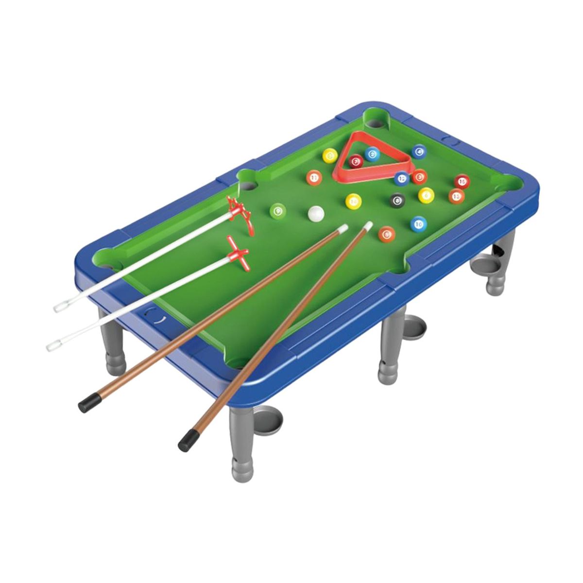 Small Tabletop Billiards Office Use Leisure Chalk, Triangle Rack Basic