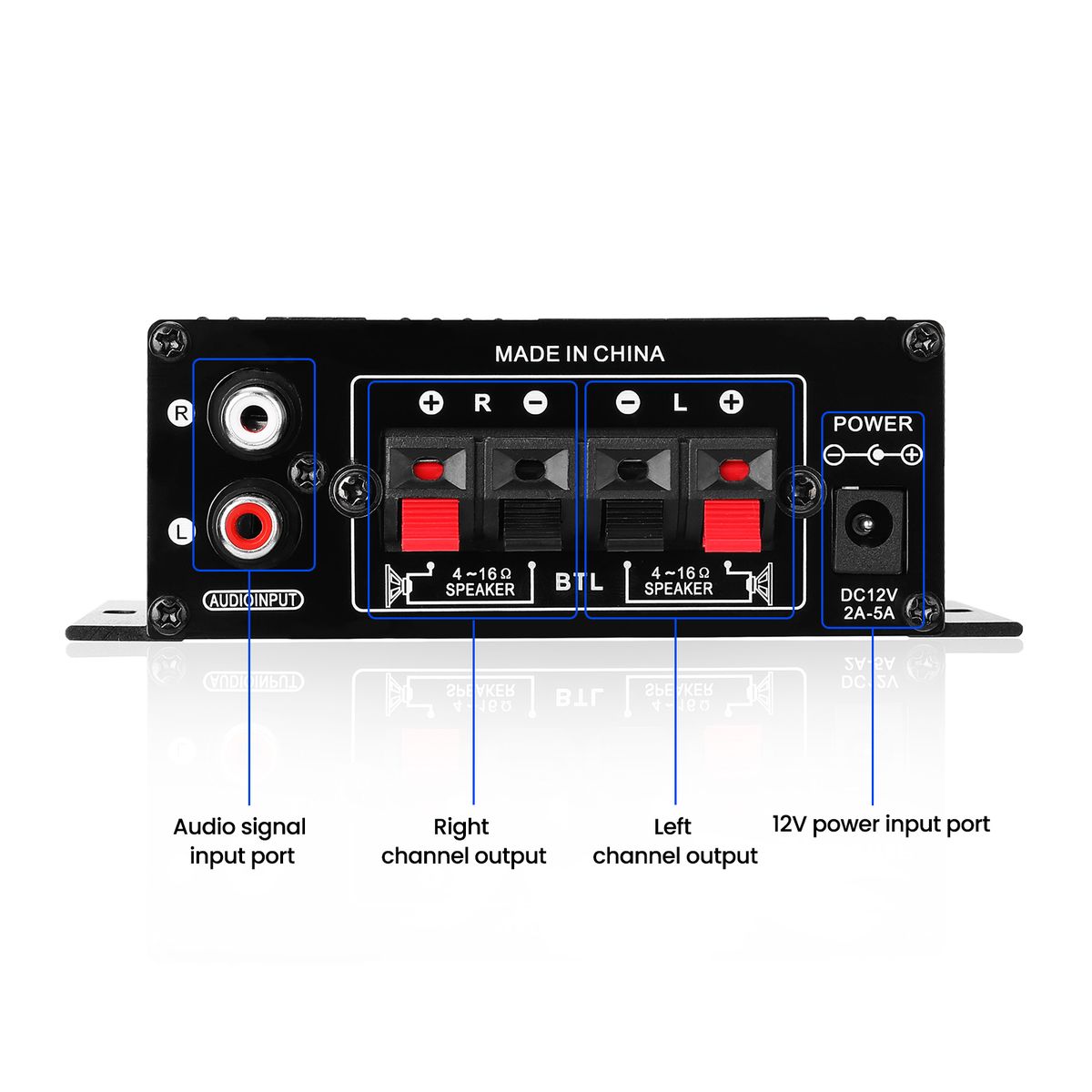 Mini Audio 2-Channel Stereo Amplifier Portable Sound