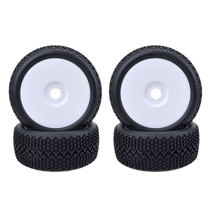 4PCS RC 1:8  Car Buggy Foam Rubber Tyre Tires & Wheel Rim For HPI HSP