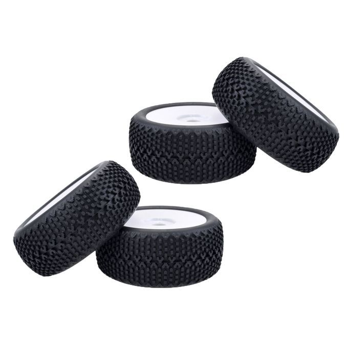 4PCS RC 1:8  Car Buggy Foam Rubber Tyre Tires & Wheel Rim For HPI HSP