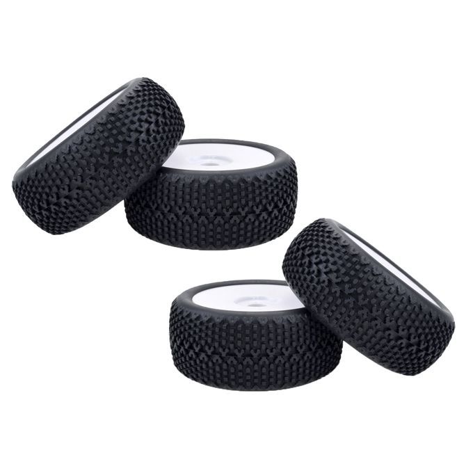 4PCS RC 1:8  Car Buggy Foam Rubber Tyre Tires & Wheel Rim For HPI HSP