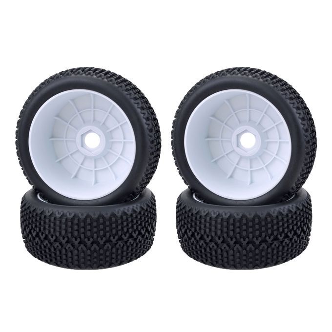 4PCS RC 1:8  Car Buggy Foam Rubber Tyre Tires & Wheel Rim For HPI HSP