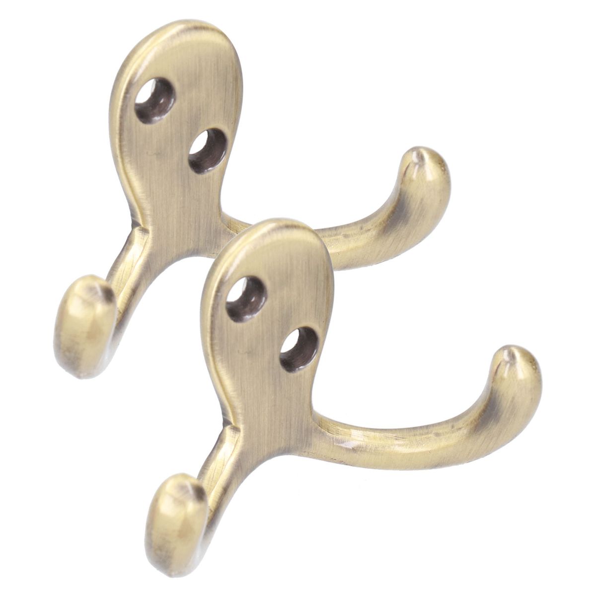 2Pcs Clothes Hook Zinc Alloy Simple Designed Easy Install