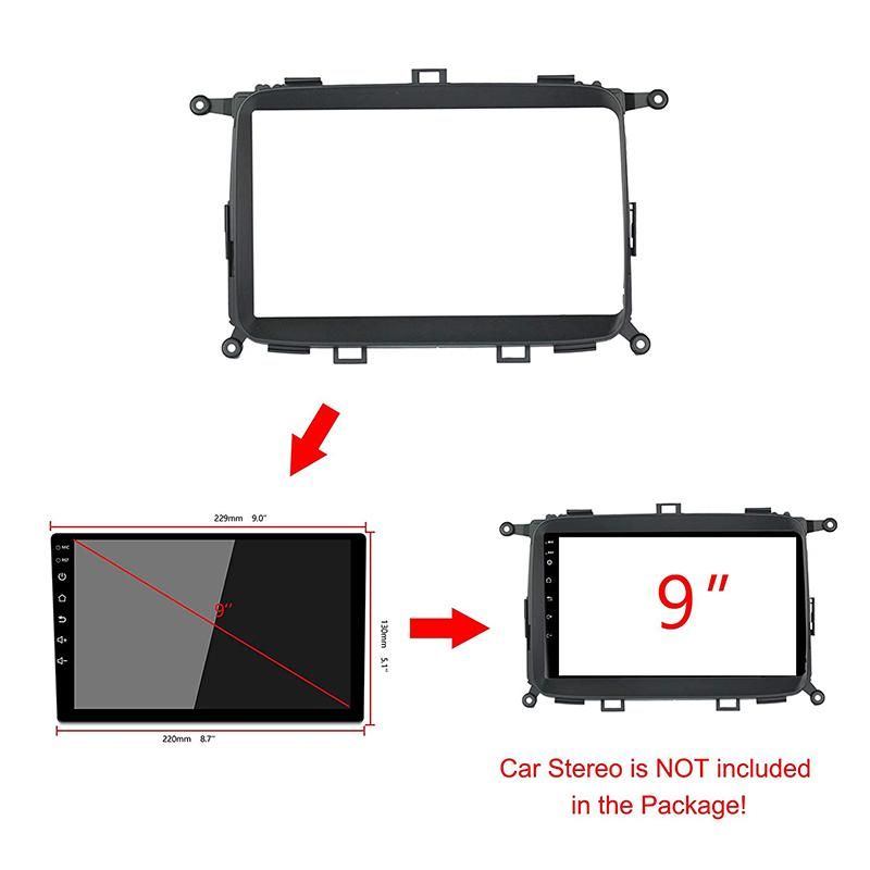 9 Inch Car Radio Fascia for CARENS 2014-2017 DVD GPS Navi