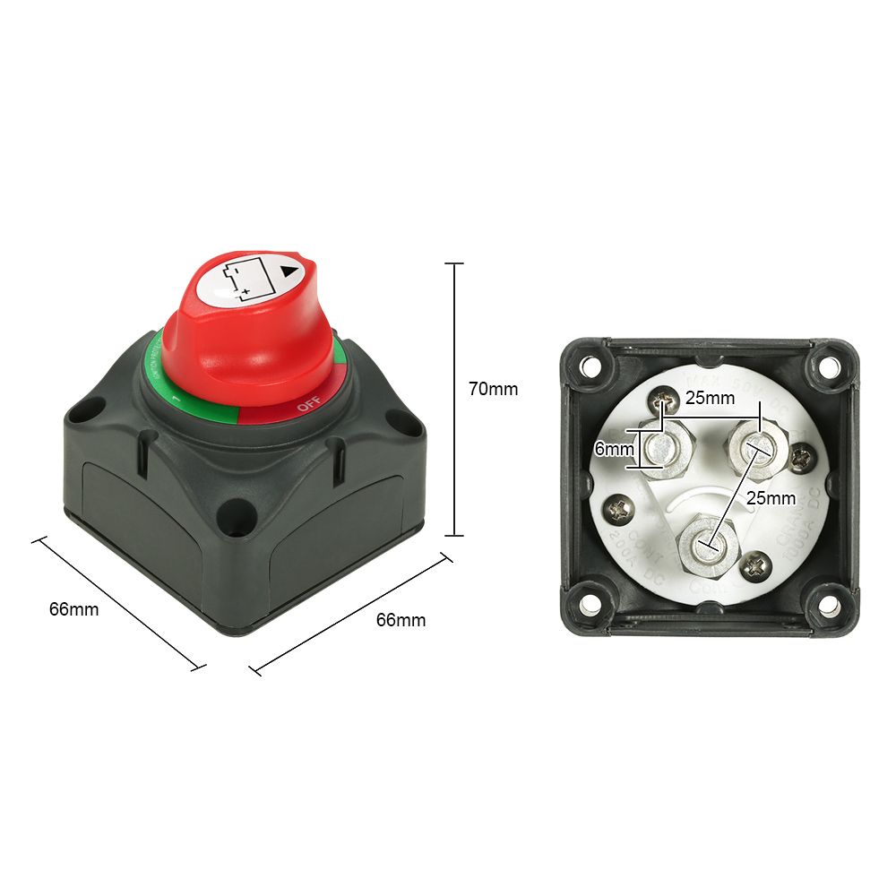 12V/24V Battery Switch Isolator Marine Car RV Boat Switch 4