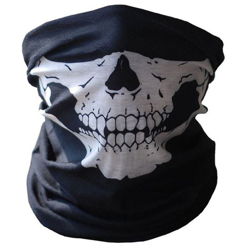 2PCS Bicycle Ski Half Face Mask Ghost Scarf Use Neck Warmer