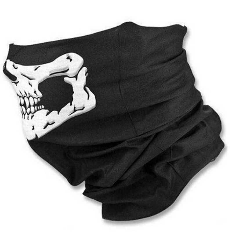 2PCS Bicycle Ski Half Face Mask Ghost Scarf Use Neck Warmer