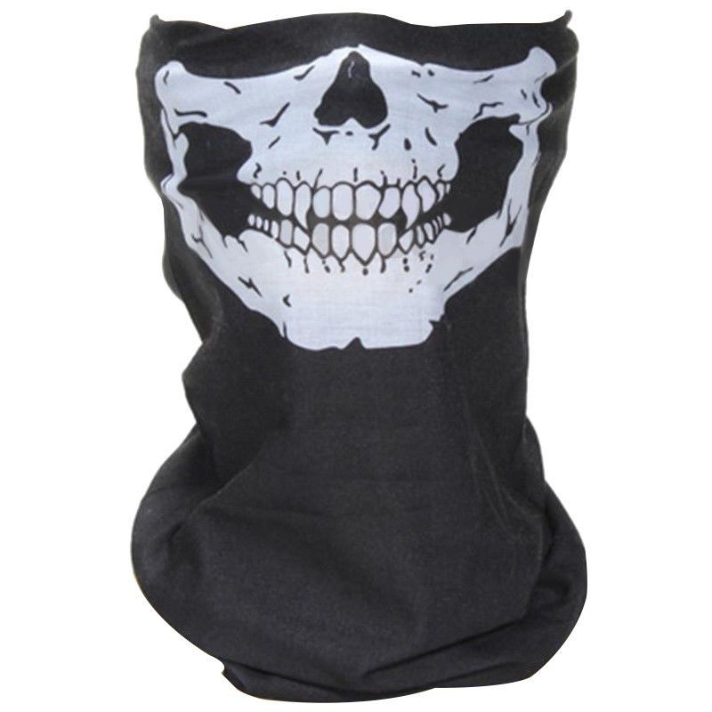 2PCS Bicycle Ski Half Face Mask Ghost Scarf Use Neck Warmer