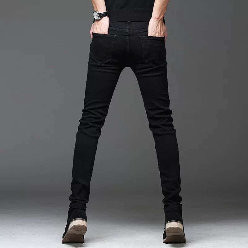 Black Custom Fits Men's Stretchy Jeans