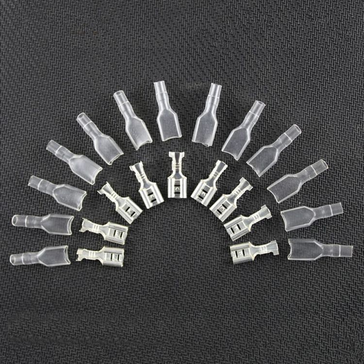 500x 6.3mm Crimp Terminal Female Spade Connector + Case